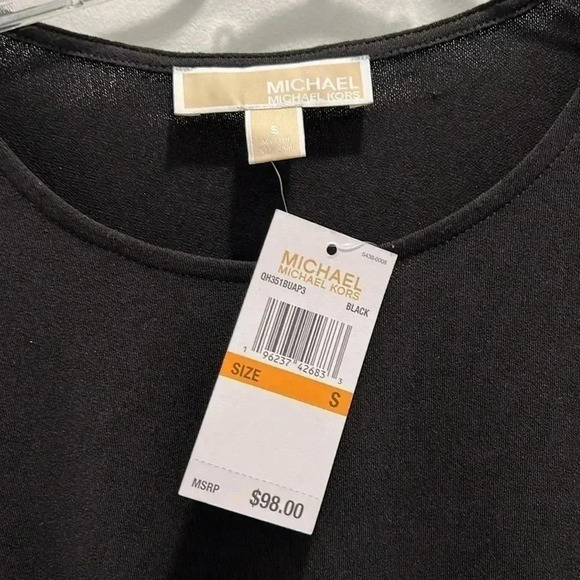 Michael Kors, Sheer Sleeve Round Neck Blouse​​ - Picture 4 of 10